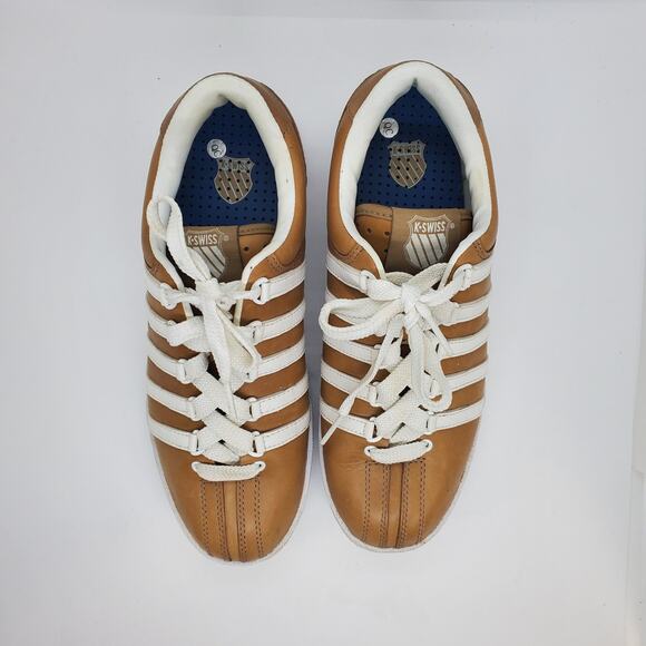 K-Swiss Other - K-Swiss Men Preppy Classic 88 Horween Tennis Court Sneaker Tan/Cream 6